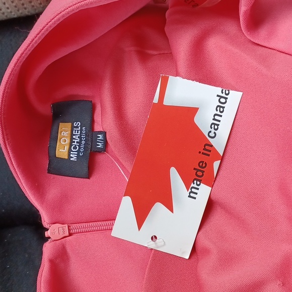 Lori Michaels Ponte Knit Peplum Cocktail Dress w/Bib Necklace NEW -Sz. Med - Picture 7 of 8